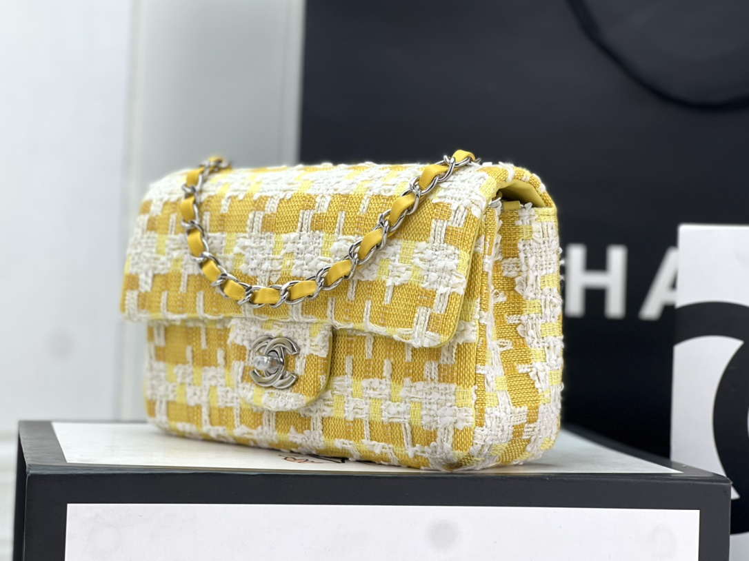 Chanel AS1116 Small Flap bag Woolen A69900 Yellow - Default Title - View 2