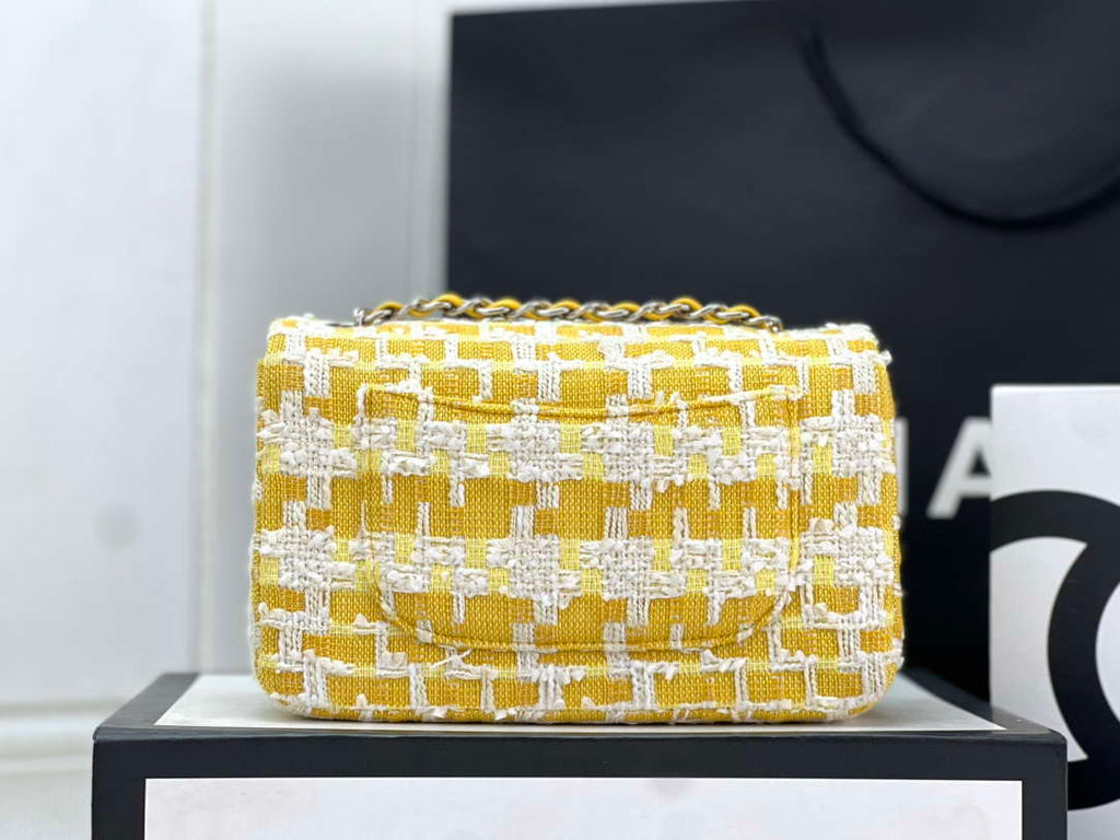 Chanel AS1116 Small Flap bag Woolen A69900 Yellow
