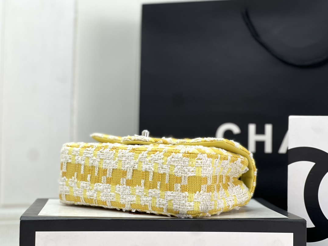 Chanel AS1116 Small Flap bag Woolen A69900 Yellow