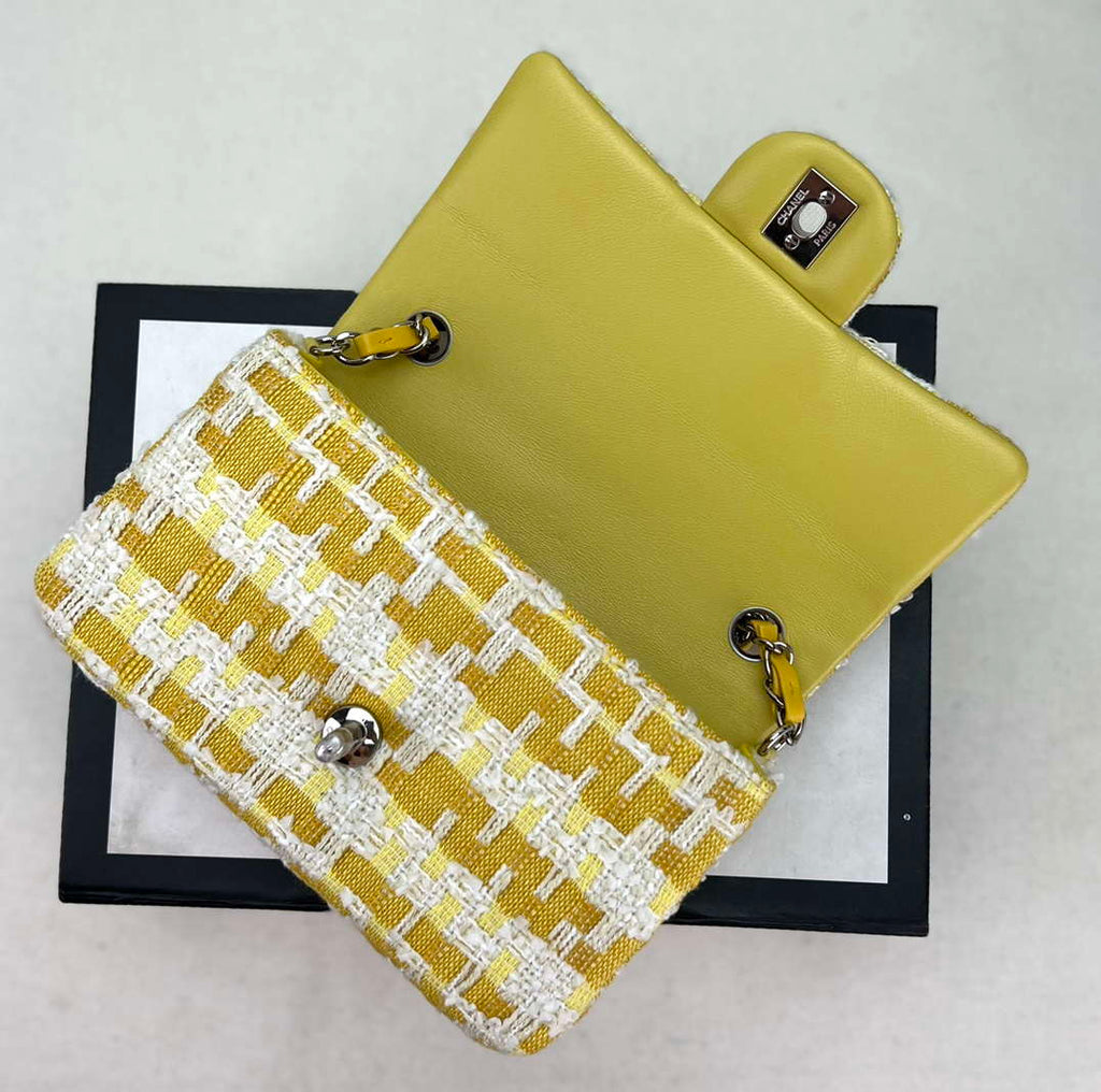 Chanel AS1116 Small Flap bag Woolen A69900 Yellow