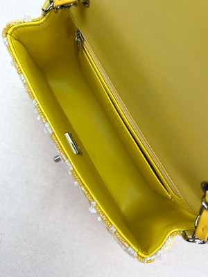 Chanel AS1116 Small Flap bag Woolen A69900 Yellow - Default Title - View 7