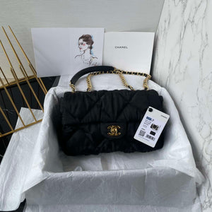 Chanel AS1118 Flap bag Satin fabric Black - Default Title - View 1