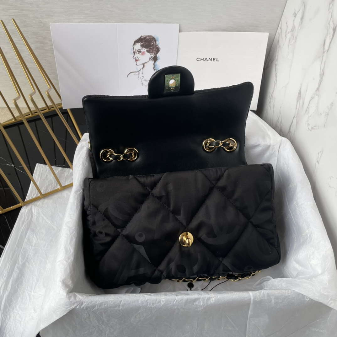 Chanel AS1118 Flap bag Satin fabric Black - Default Title - View 4