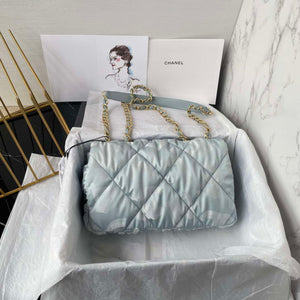 Chanel AS1118 Flap bag Satin fabric Light blue - Default Title - View 3
