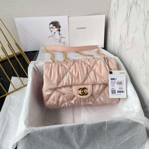 Chanel AS1118 Flap bag Satin fabric Pink - Default Title - View 1