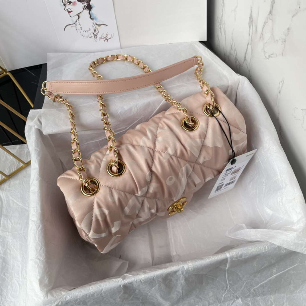 Chanel AS1118 Flap bag Satin fabric Pink - Default Title - View 2