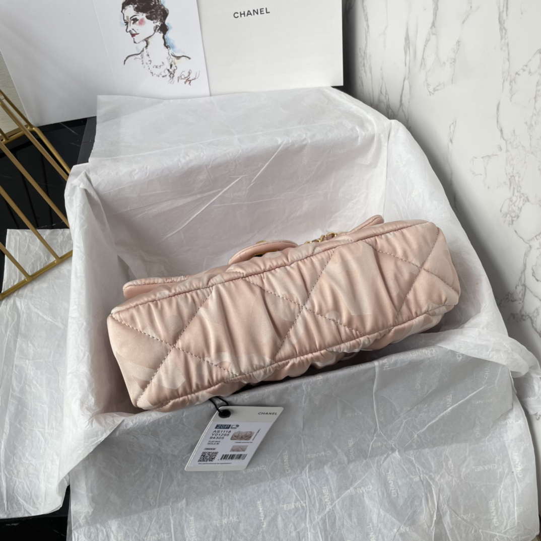 Chanel AS1118 Flap bag Satin fabric Pink