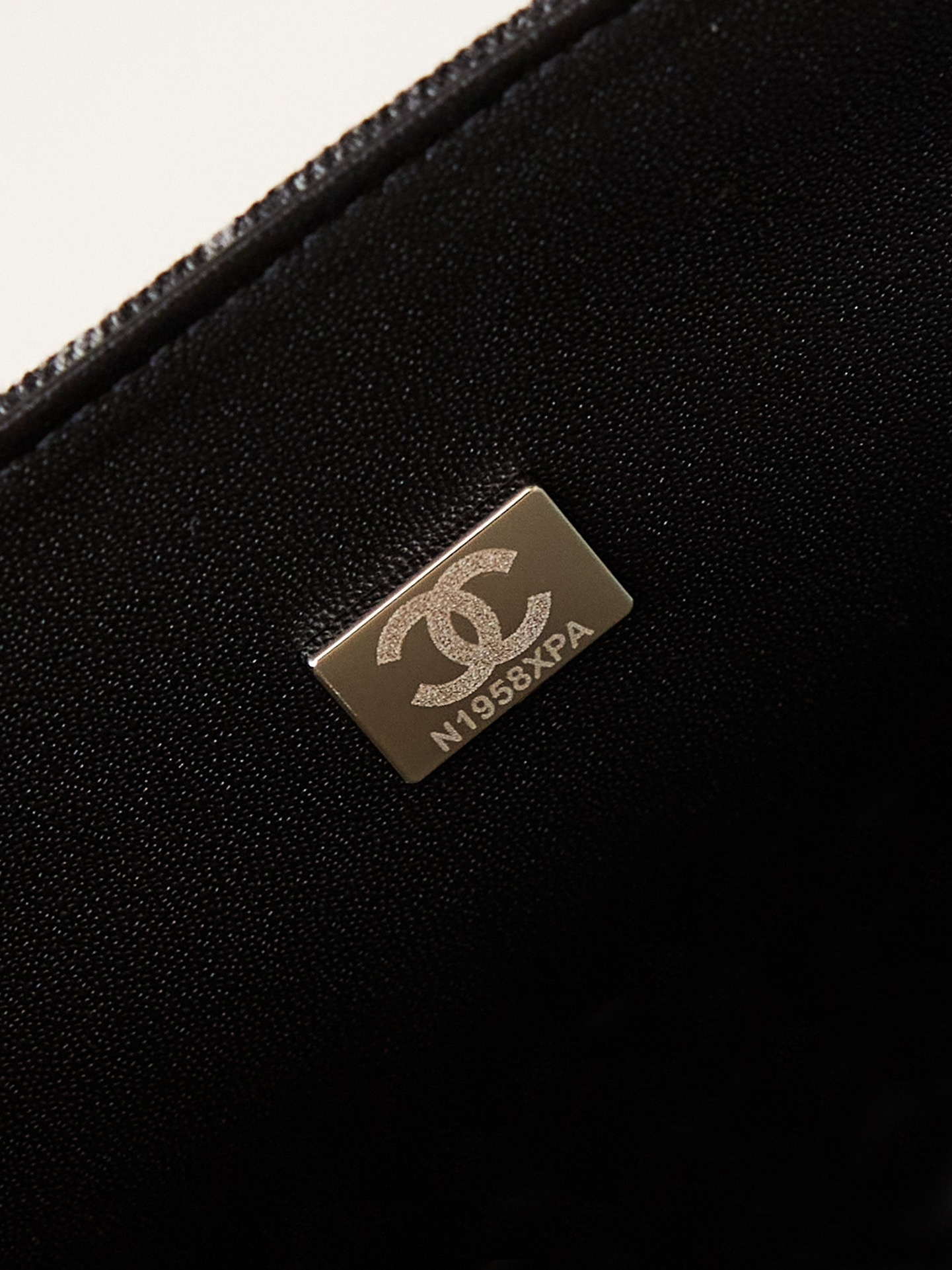 Chanel AS1119 Small Flap Classic Handbag Black Denim beaded sequin bag - Default Title - View 9