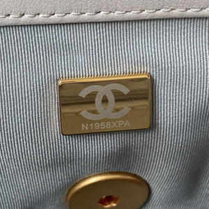 Chanel As1160 Chanel 19 Handbag Flap Lambskin B04852 94305 Grey - Default Title - View 9