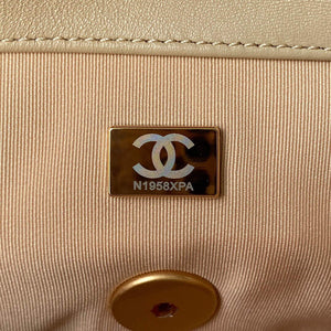 Chanel As1160 Chanel 19 Handbag Flap Lambskin B04852 94305 Apricot - Default Title - View 9