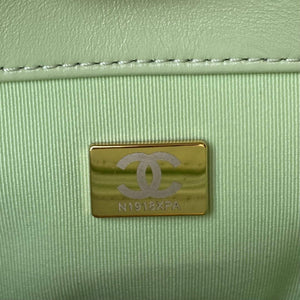 Chanel As1160 Chanel 19 Handbag Flap Lambskin B04852 94305 Green Gold - Default Title - View 9