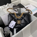 Chanel As1160 Chanel 19 Handbag Flap Lambskin B04852 94305 Black - Default Title - View 1