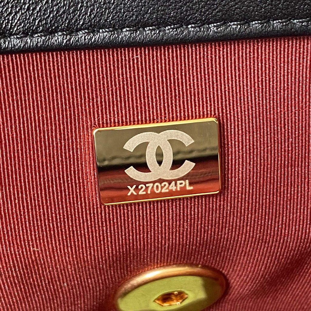 Chanel As1160 Chanel 19 Handbag Flap Lambskin B04852 94305 Black