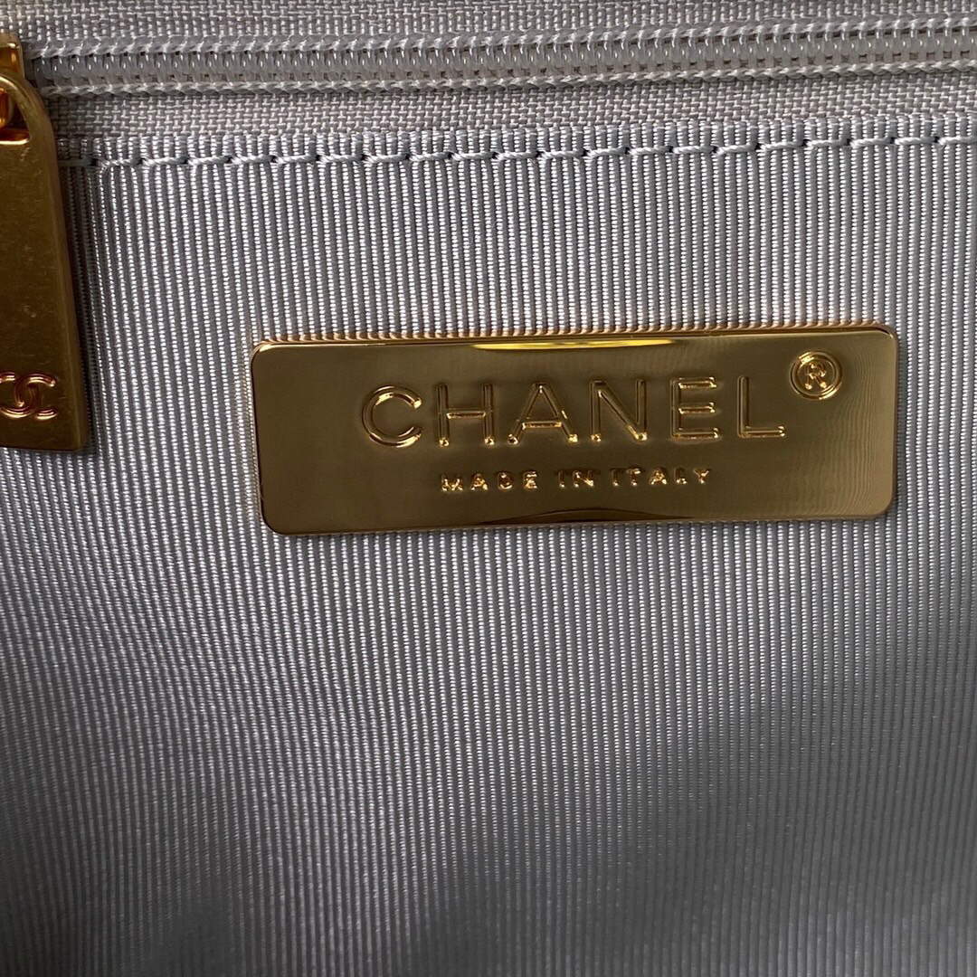 Chanel As1160 Chanel 19 Handbag Flap Lambskin B04852 94305 Light Blue Silver