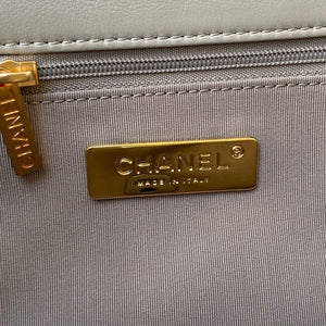 Chanel As1160 Chanel 19 Handbag Flap Lambskin B04852 94305 Grey Silver - Default Title - View 8