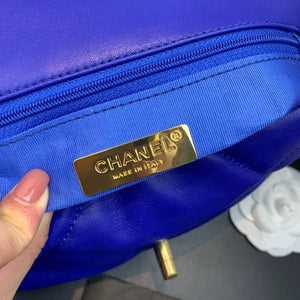 Chanel As1160 Chanel 19 Handbag Flap Lambskin Blue - Default Title - View 8