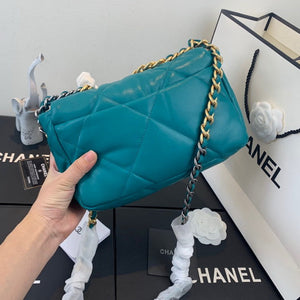 Chanel As1160 Chanel 19 Handbag Flap Lambskin Dark Green - Default Title - View 3