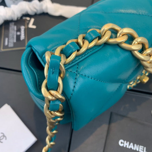 Chanel As1160 Chanel 19 Handbag Flap Lambskin Dark Green - Default Title - View 5