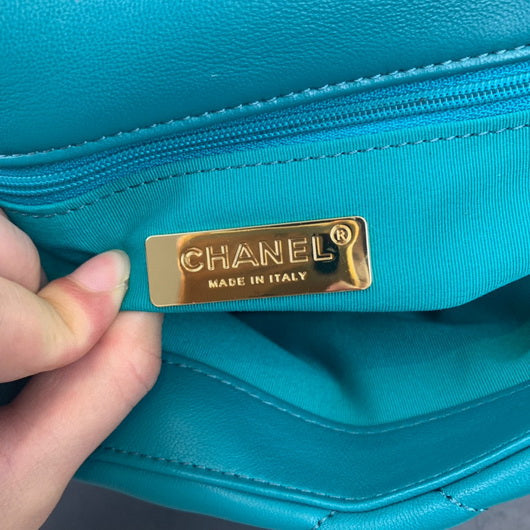 Chanel As1160 Chanel 19 Handbag Flap Lambskin Dark Green - Default Title - View 8