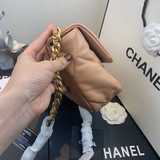 Chanel As1160 Chanel 19 Handbag Flap Lambskin Lake Nude Pink - Default Title - View 2