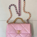 Chanel AS1160 Chanel 19 Handbag Flap Lambskin Pink - Default Title - View 1