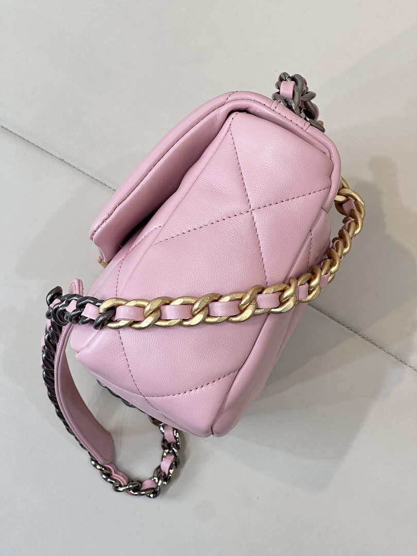 Chanel AS1160 Chanel 19 Handbag Flap Lambskin Pink