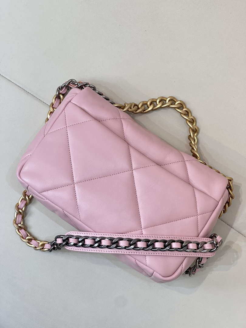Chanel AS1160 Chanel 19 Handbag Flap Lambskin Pink - Default Title - View 6