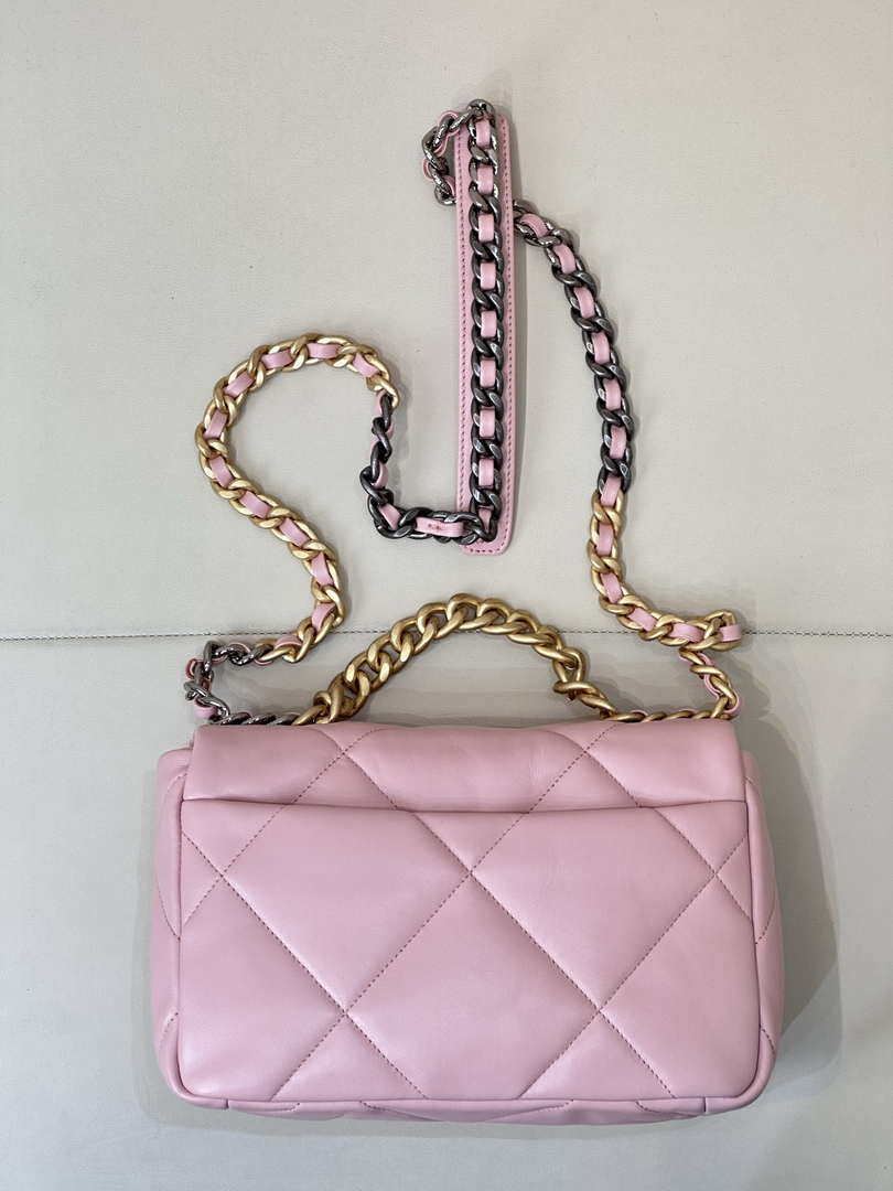 Chanel AS1160 Chanel 19 Handbag Flap Lambskin Pink