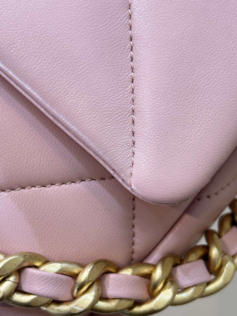 Chanel AS1160 Chanel 19 Handbag Flap Lambskin Pink - Default Title - View 15