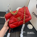 Chanel As1160 Chanel 19 Handbag Flap Lambskin Red - Default Title - View 1