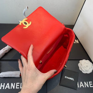 Chanel As1160 Chanel 19 Handbag Flap Lambskin Red - Default Title - View 7