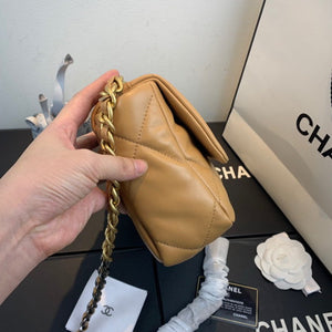 Chanel As1160 Chanel 19 Handbag Flap Lambskin Lake Tan - Default Title - View 2