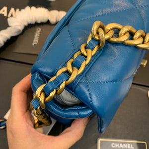 Chanel As1160 Chanel 19 Handbag Flap Lambskin dark blue - Default Title - View 6