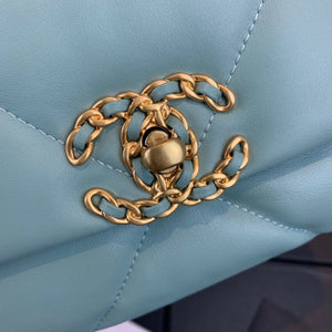 Chanel As1160 Chanel 19 Handbag Flap Lambskin Azure Blue - Default Title - View 5