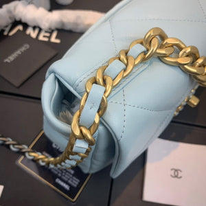 Chanel As1160 Chanel 19 Handbag Flap Lambskin Lake Light Blue - Default Title - View 6
