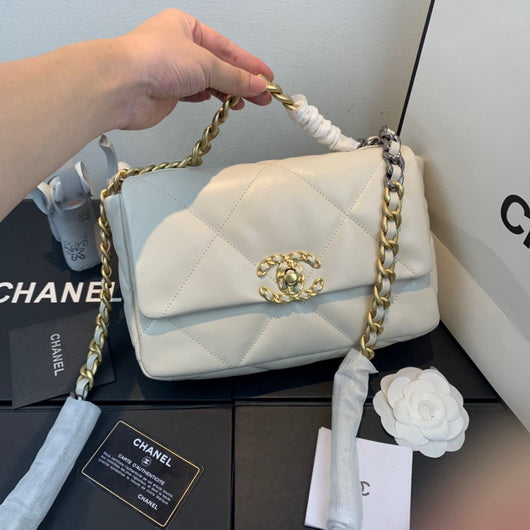 Chanel As1160 Chanel 19 Handbag Flap Lambskin Beige - Default Title - View 2