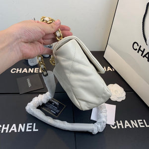 Chanel As1160 Chanel 19 Handbag Flap Lambskin Beige - Default Title - View 3