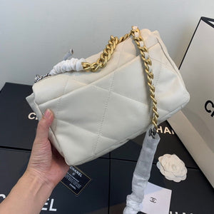 Chanel As1160 Chanel 19 Handbag Flap Lambskin Beige - Default Title - View 4