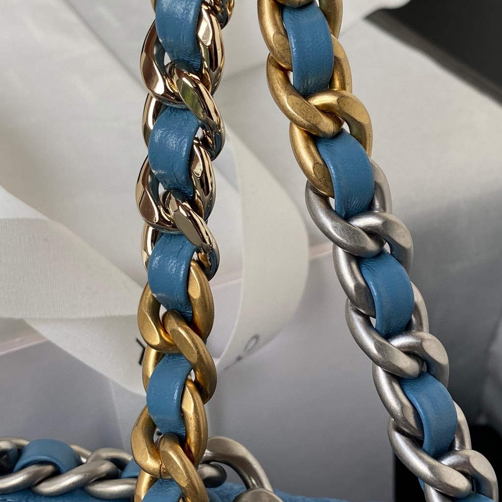 Chanel AS1160 Chanel 19 Handbag Lambskin Blue