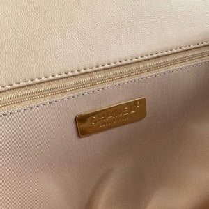Chanel AS1161 Chanel 19 Large Flap Bag Lambskin B05179 Apricot Gold - Default Title - View 8