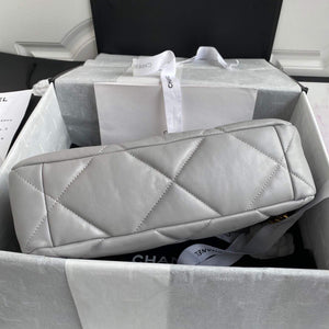 Chanel AS1161 Chanel 19 Large Flap Bag Lambskin B05179 Grey Gold - Default Title - View 6