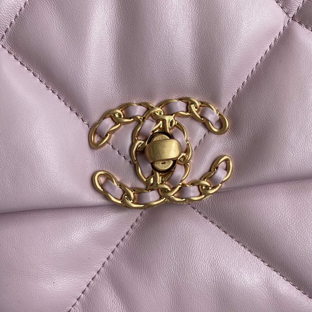 Chanel AS1161 Chanel 19 Large Flap Bag Lambskin B05179 Pink Gold - Default Title - View 3