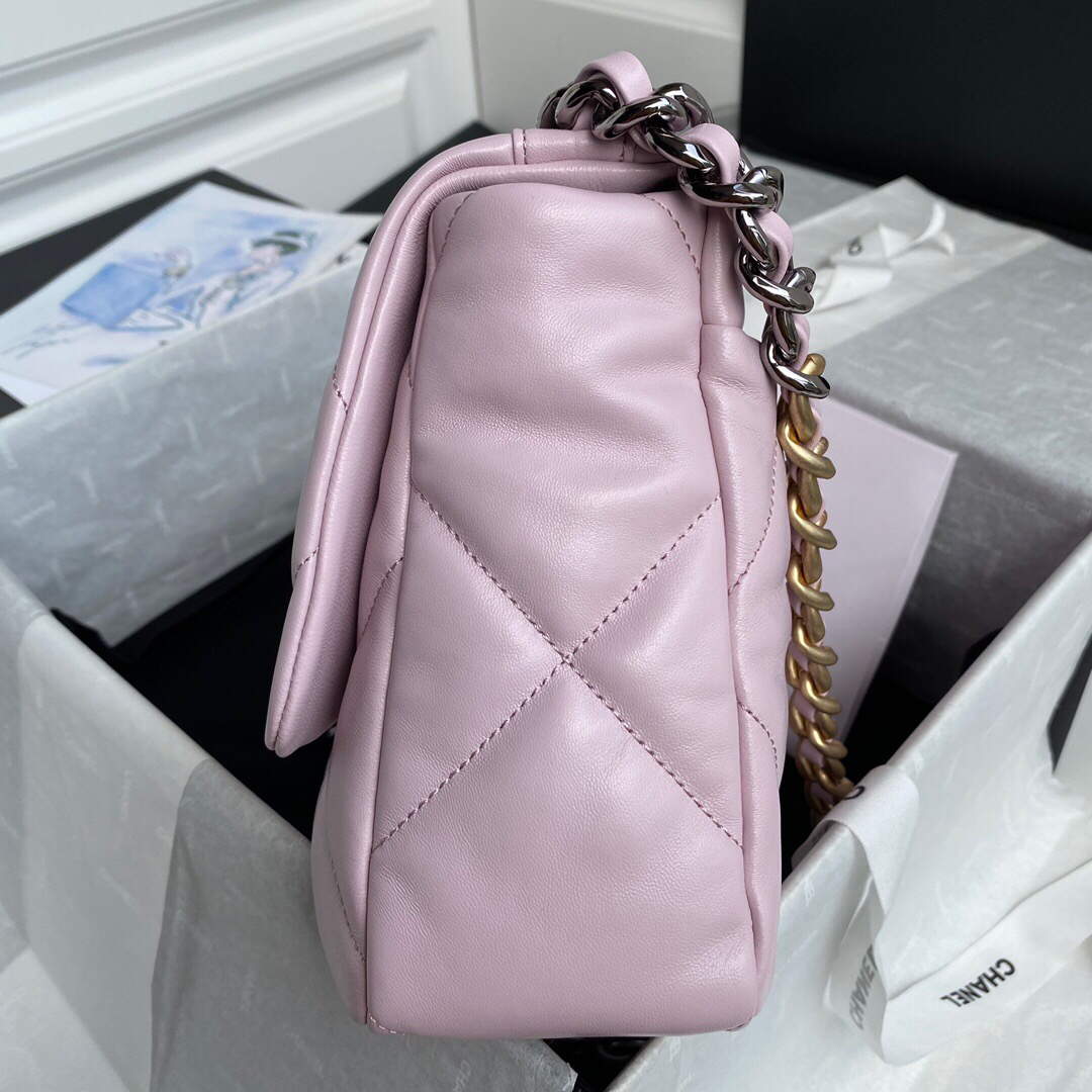 Chanel AS1161 Chanel 19 Large Flap Bag Lambskin B05179 Pink Gold - Default Title - View 5