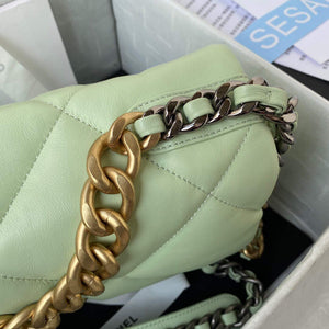 Chanel AS1161 Chanel 19 Large Flap Bag Lambskin B05179 Green Gold - Default Title - View 3