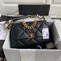 Chanel AS1161 Chanel 19 Large Flap Bag Lambskin B05179 Black Gold - Default Title - View 1