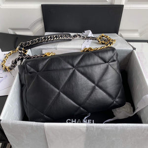 Chanel AS1161 Chanel 19 Large Flap Bag Lambskin B05179 Black Gold - Default Title - View 2