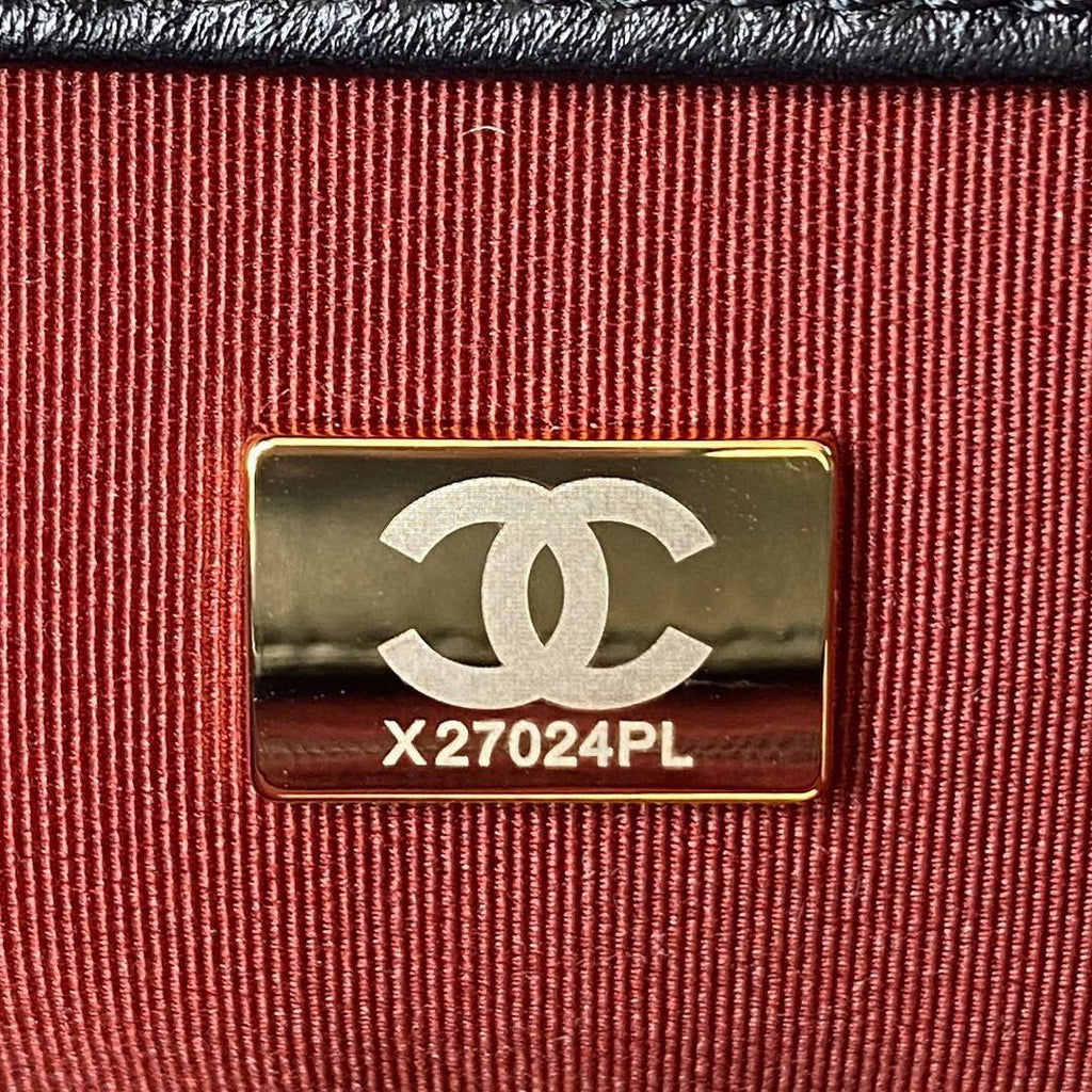 Chanel AS1161 Chanel 19 Large Flap Bag Lambskin B05179 Black Gold
