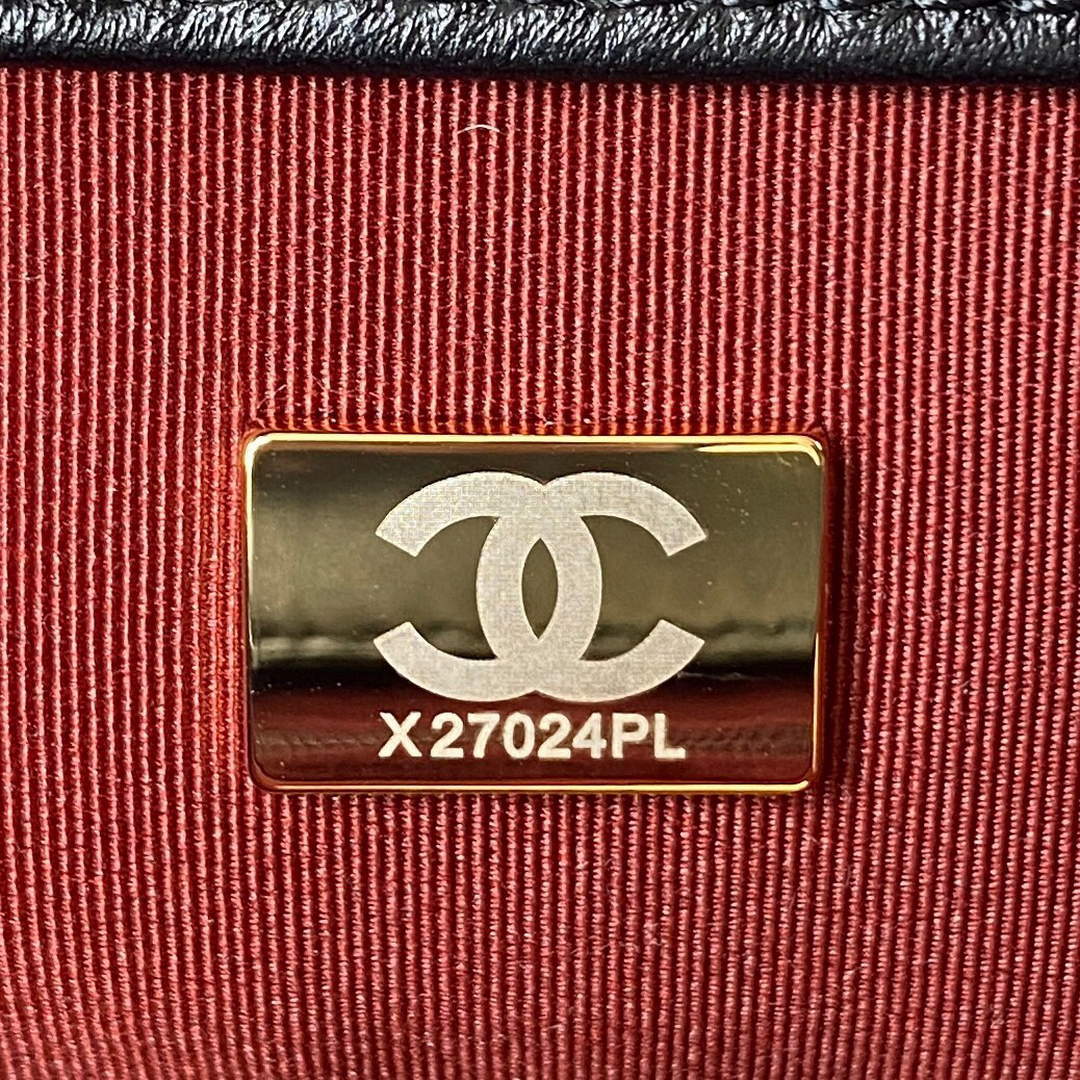 Chanel AS1161 Chanel 19 Large Flap Bag Lambskin B05179 Black Gold - Default Title - View 9