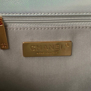 Chanel AS1161 Chanel 19 Large Flap Bag Lambskin B05179 Ligth Blue Silver - Default Title - View 8