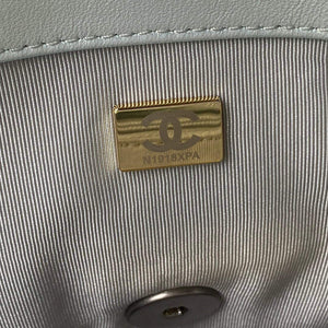 Chanel AS1161 Chanel 19 Large Flap Bag Lambskin B05179 Ligth Blue Silver - Default Title - View 9